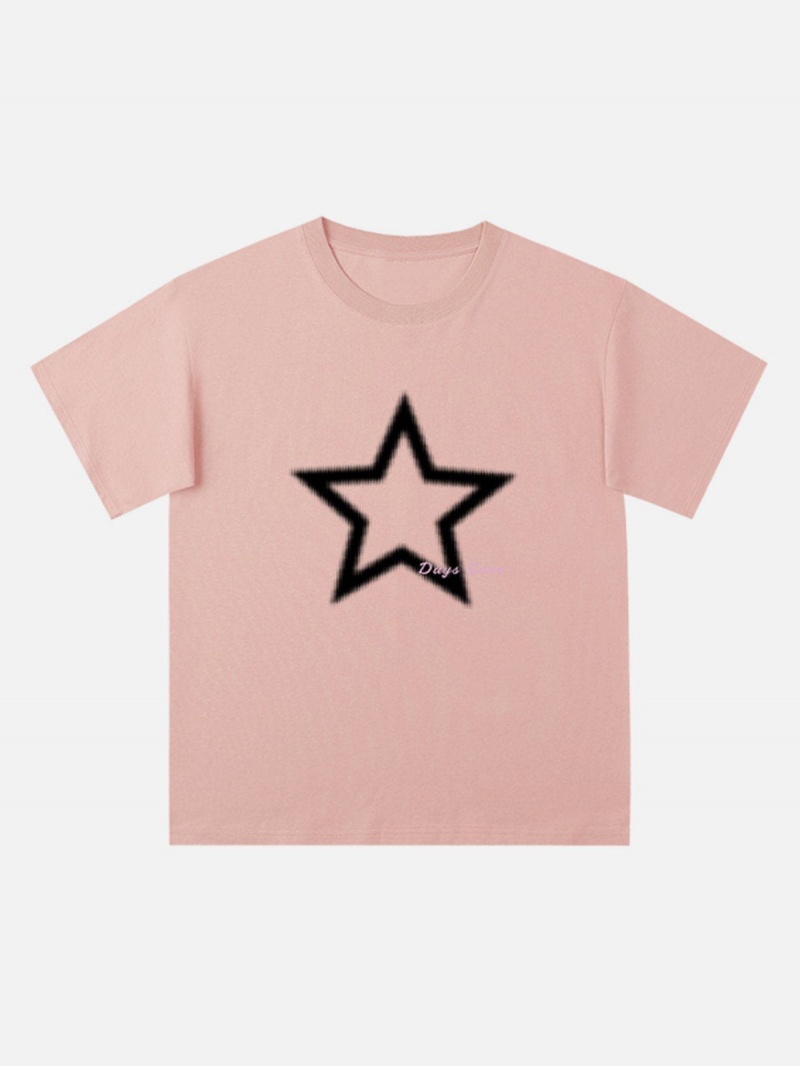 T Shirts Aelfric Eden Star Print Tee Noir | JEK-62357114